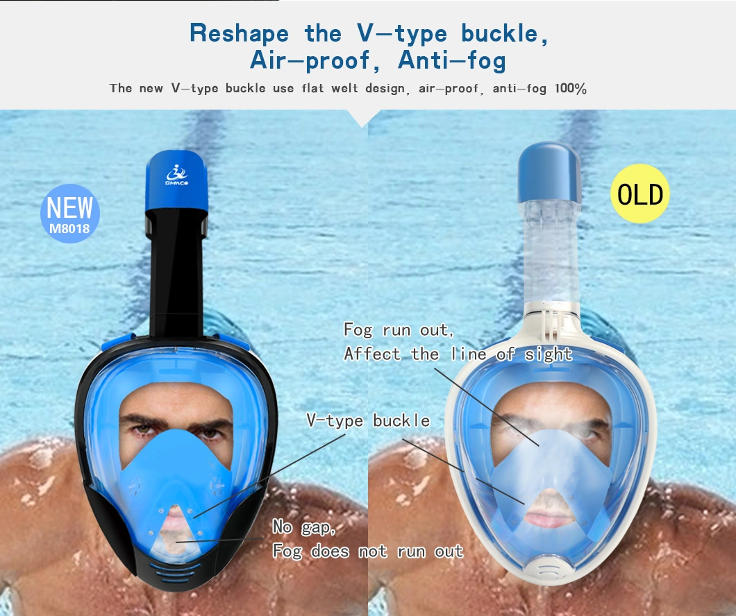 Scuba Full Face Snorkeling Mask Anti Fog for Gopro Camera