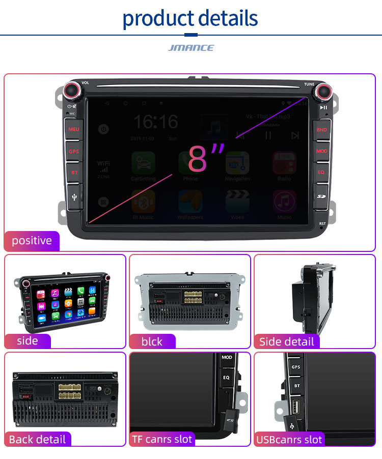 for VW for The Mass Series Multimedia GPS Car Video Audio Player Central Multimedia Stereo Android Navigation