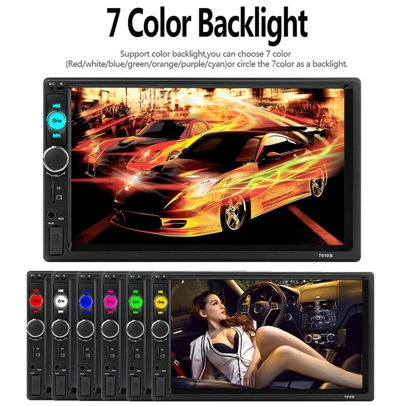 Hot Sale 7010b 2 DIN Car Radio 7inch Player MP5 Capacitive Screen Bluetooth Multimedia Mirror Android Car Backup Camera Monitor