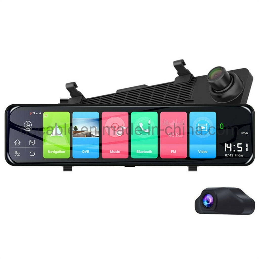 1080P 10/12inch Car DVR GPS Navigation Rearview Mirror Camera Dash 4G Android