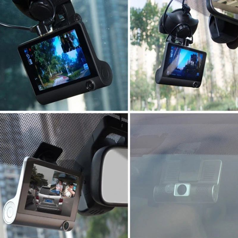 Three Way Car DVR Dash Camera 4 Inch Video Recorder with 170 Wide Angle Night Vision Rear View Camera