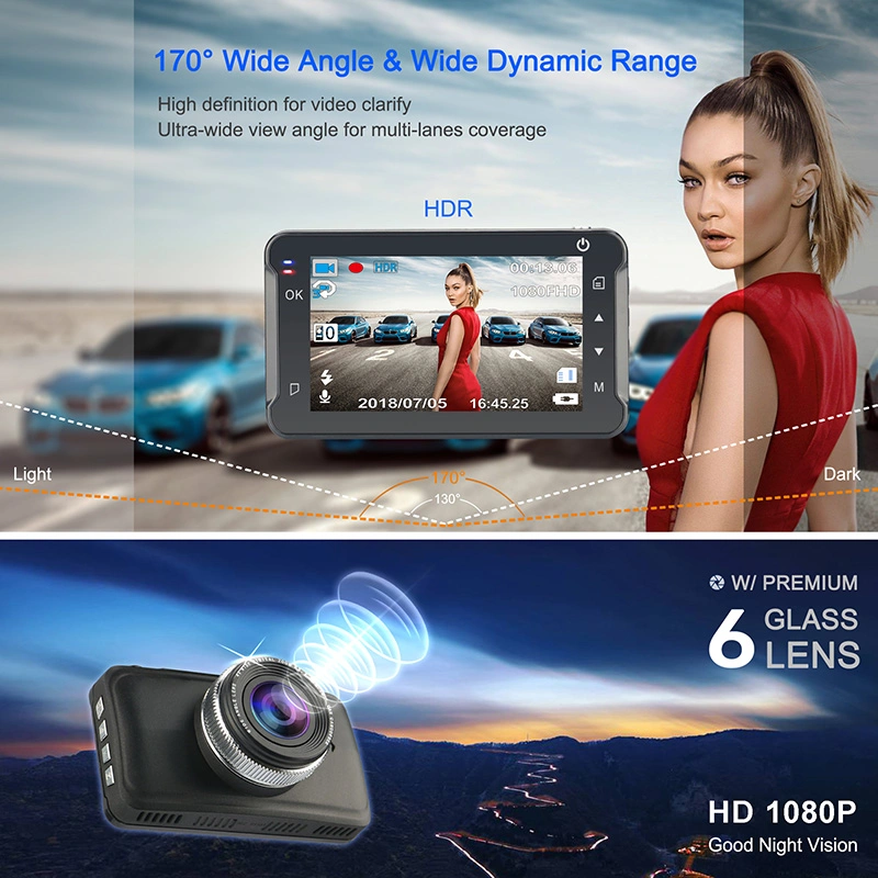 Sunwayi Factory Amazon Top Seller Best Car Camera HD DVR Dashcam 3 Inch Car Black Box