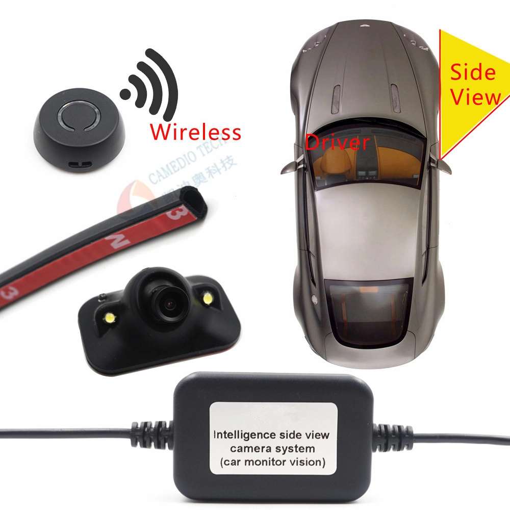 HD Night Vision Wireless Button Blind Spot Intelligent Side View Camera System (car monitor vision)