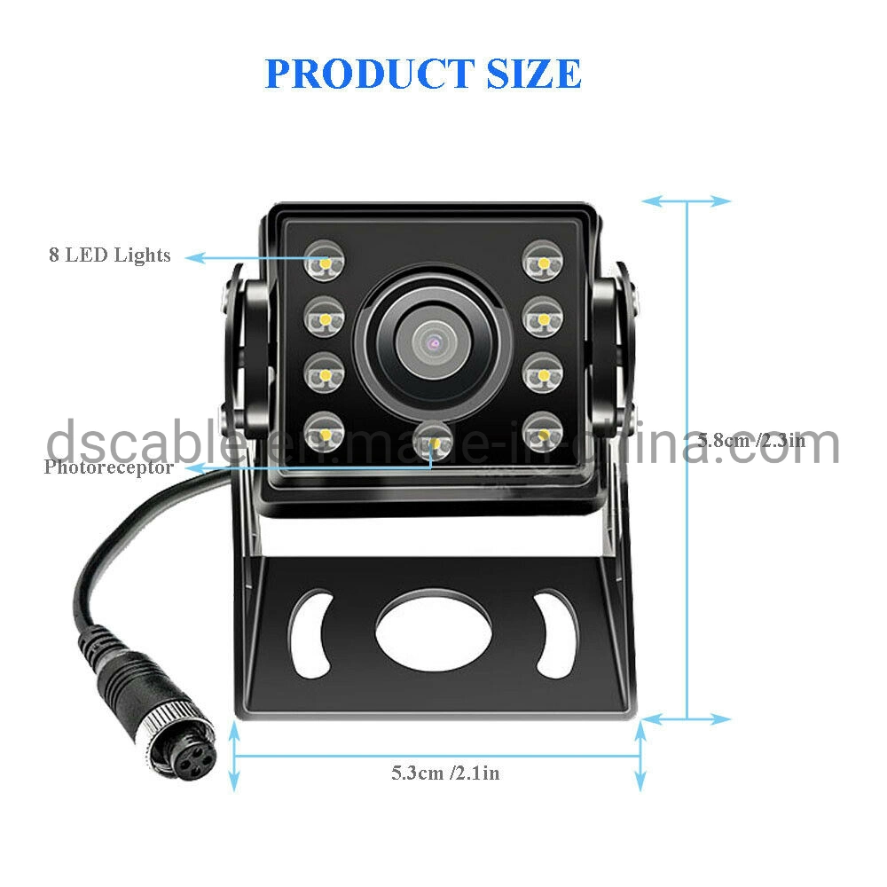 Ahd 720p Car Rearview Camera 8LED Night Vision Parking Reverse Camera