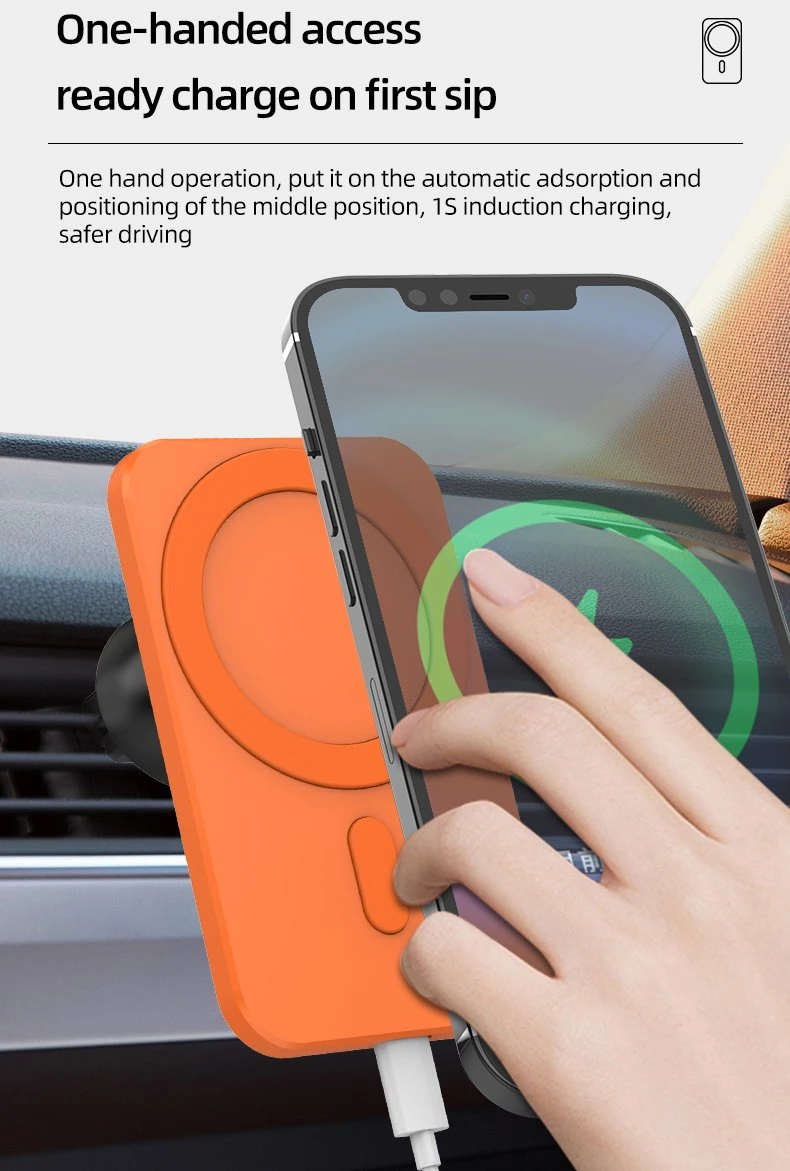 2020 New 15W Wireless Car Charger Mount Auto Clamping Car Mount Wireless Phone Charger, for iPhone Fast Car Wireless Charger