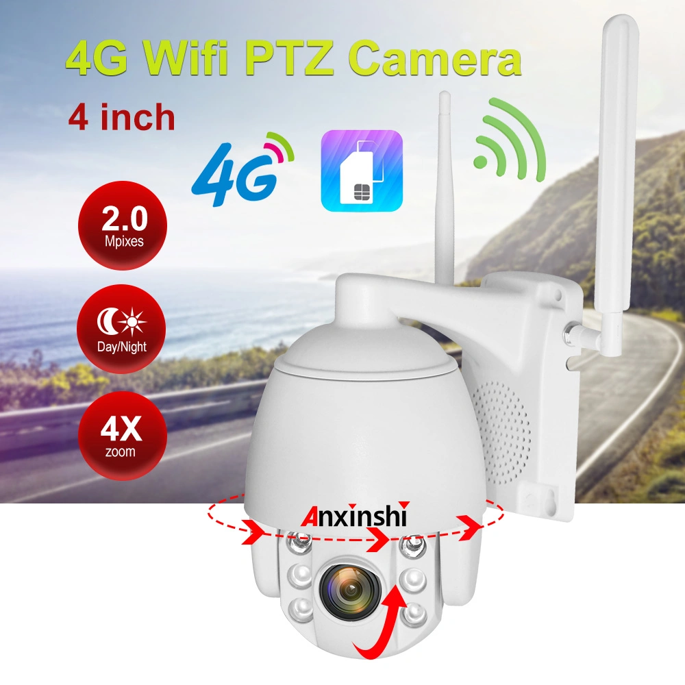 4 Inch IR 40m WiFi PTZ Camera 4G Camera 4G Security Camera