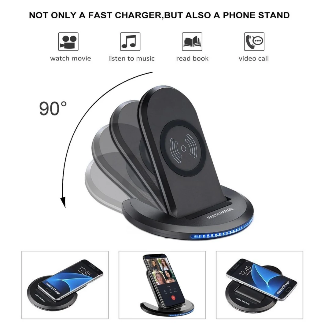 Wireless Charger, Qi Wireless Fast Charging Pad Station Mat 10W for Samsung Phone Wireless Charging Station