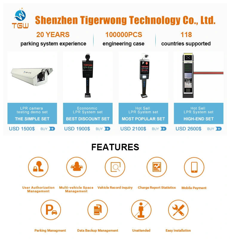 Tgw Automatic Number Plate Recognition IP Camera Car Camera