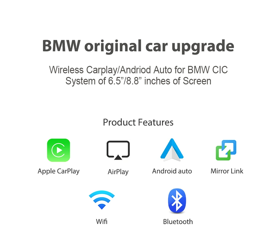 Witson Wireless Carplay for BMW Cic OEM Screen Upgrade System Multimedia Andriod Auto Smart Module