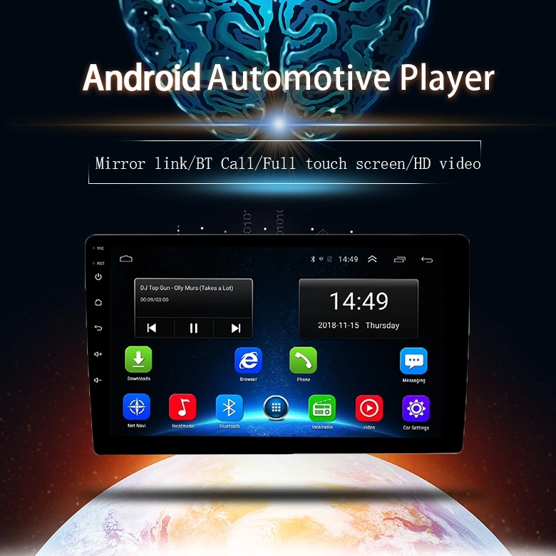2 DIN Car Radio for KIA Car Video Player Navigation All-in-One Machine Android 8.1 Universal GPS Navigation 16g Memory Touch Screen HD Bluetooth Car DVD Player
