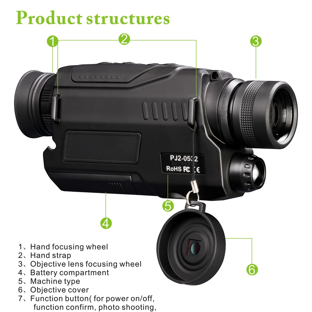 5X40 Digital Monocular Night Vision for Night Outdoor Night Vision Camera