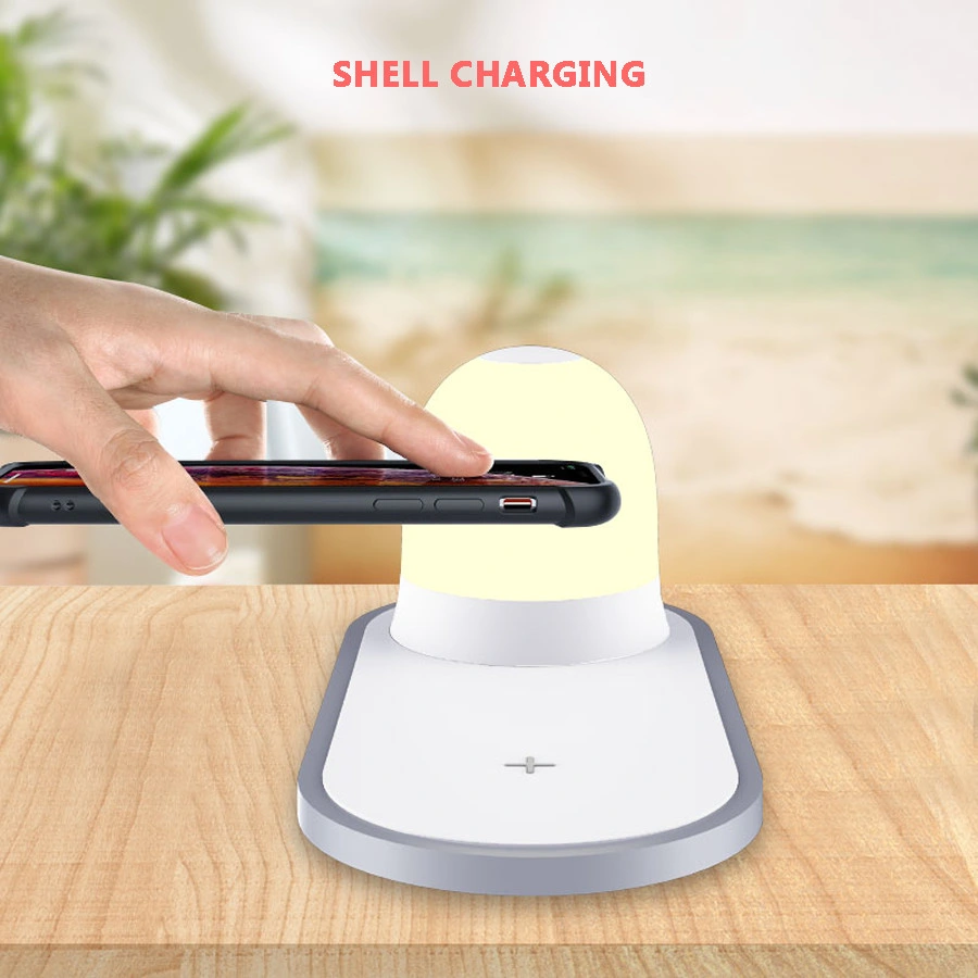 China Factory Supplier Nightlight Mobile Phone Wireless Charger, Mobile Phone Charger, Two-in-One Charger Manufacture