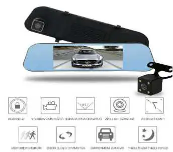 1296p FHD Dashboard Car Camera DVR Driving Recorder 3 LCD Screen 170 Wide Angle G-Sensor Night Vision WDR Parking Monitor Loop