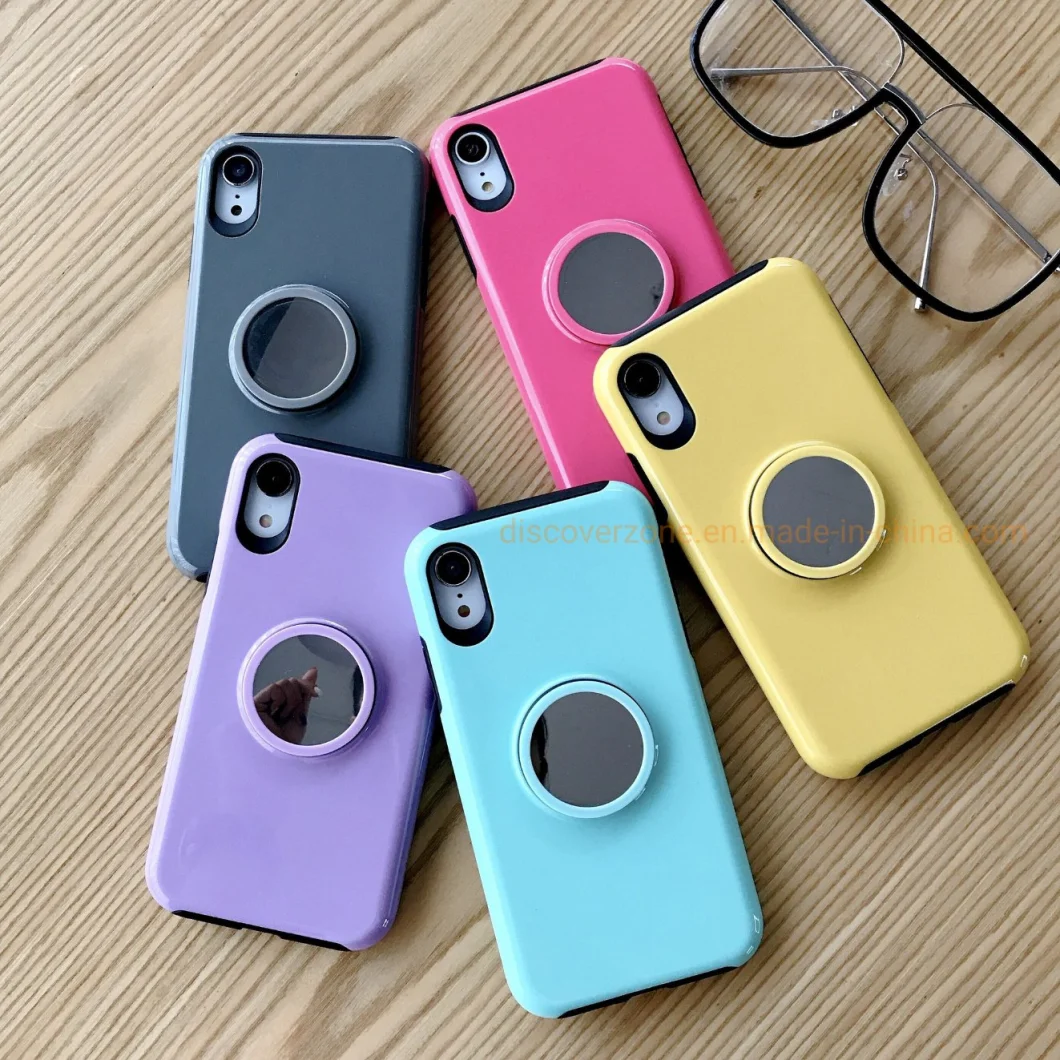 Airbag Bracket Magnetic Mobile Phone Cases for iPhone Mirror Phone Case