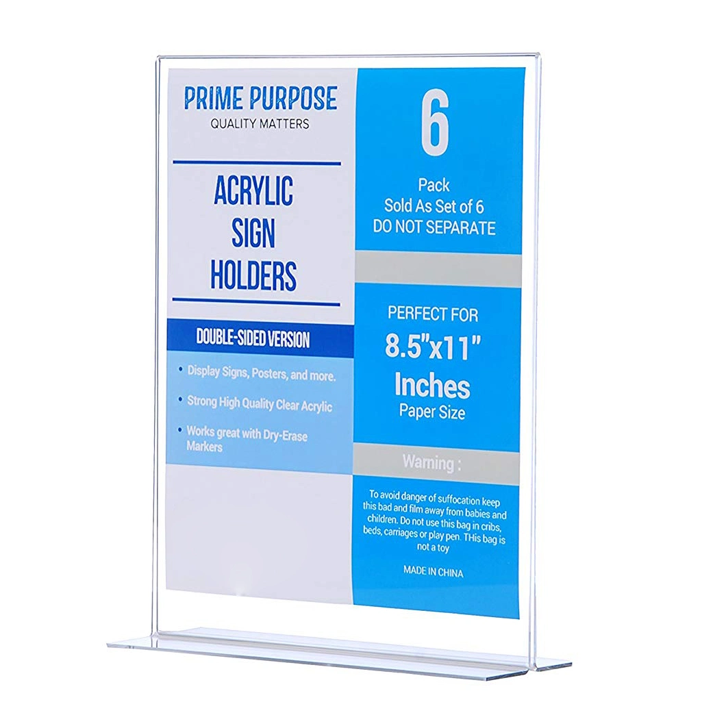 A4 Display Stands Acrylic for Price Tag Advertisement Display