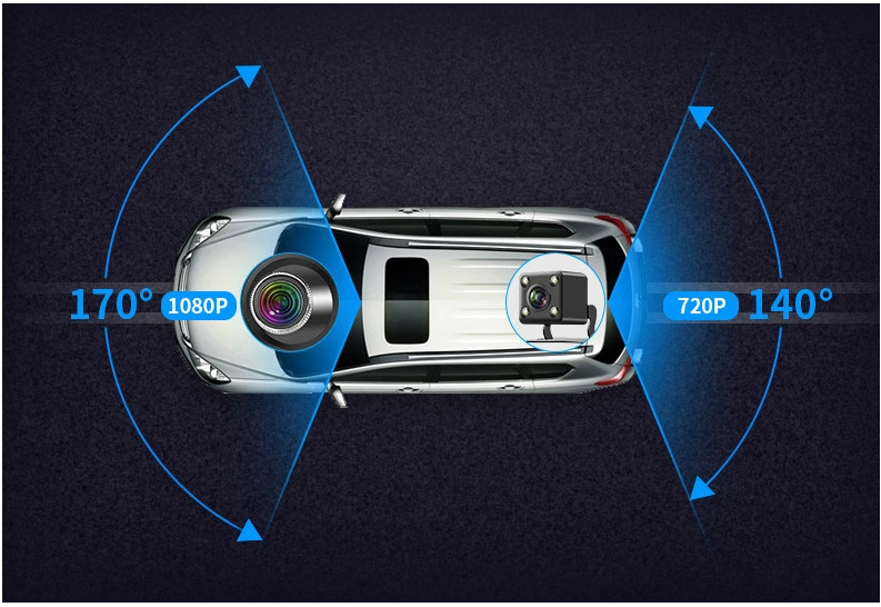 Car Black Box Full HD 1080P Dual Lens Dash Cam 7.0