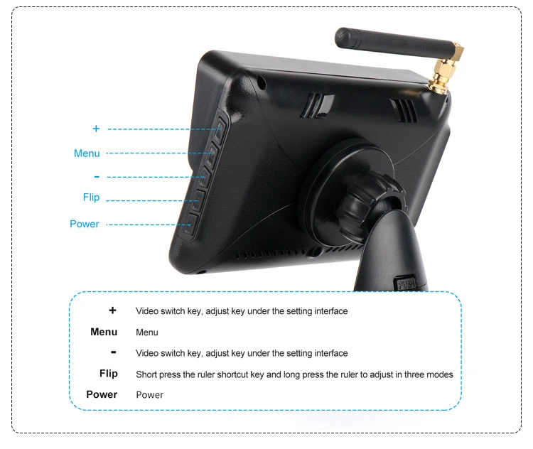 5 Inch Display Car Camera System Wireless Night Vision Reverse Backup Camera Kit for RV Ttuck