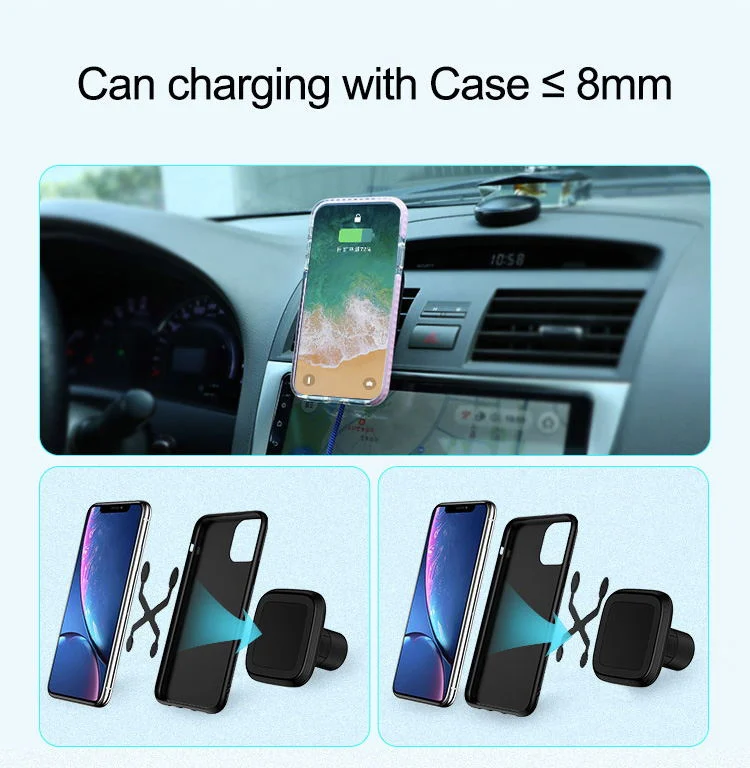 Tongyinhai Latest Universal Phone Holder Smart Magsafe Magnetic Qi Fast Wireless Car Charger Mount