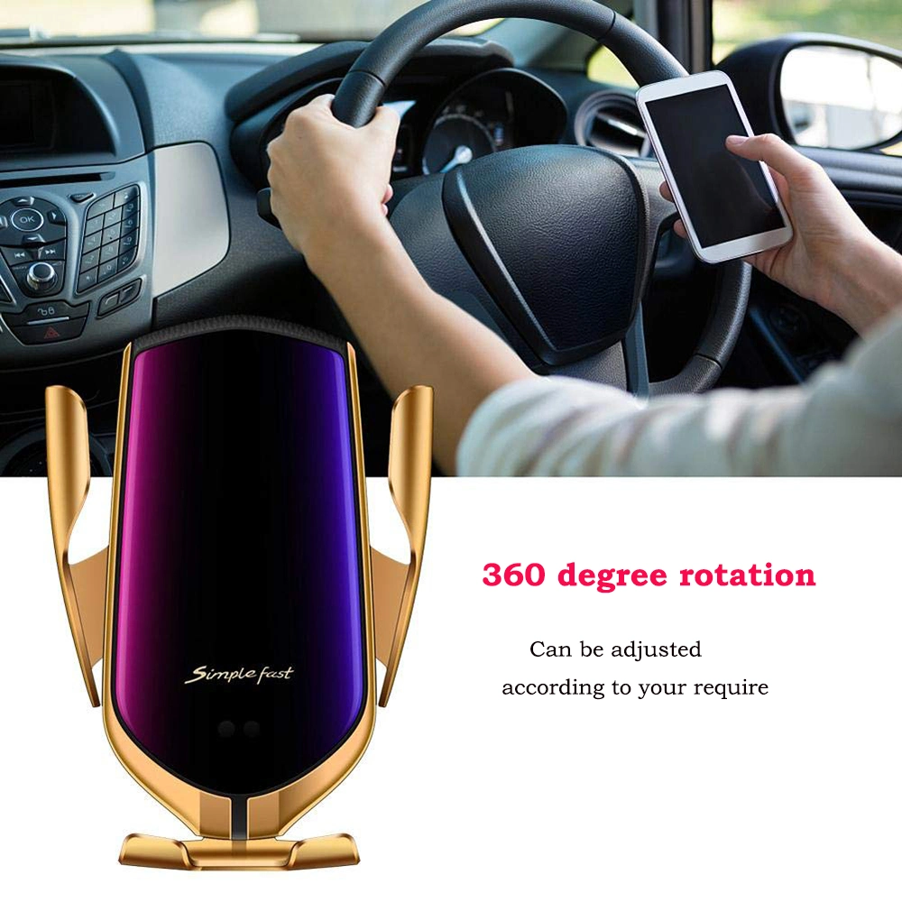 Smart Sensor Charging Phone Holder 10W Car Wireless Charger R1 Car Charger for iPhone Samsung
