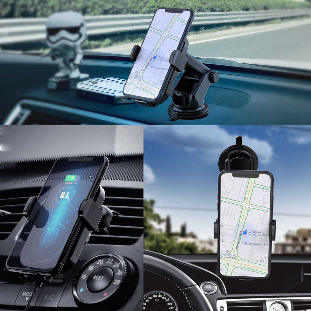 Automatic Car Mount Phone Wireless Charger Smart Infrared Induction Car Mount Wireless Charger