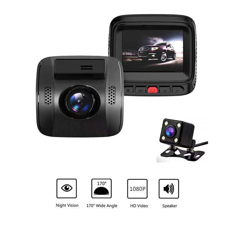 Dual Lens Car Dash Camera 1080P Front and 720p Rear Mini Car DVR