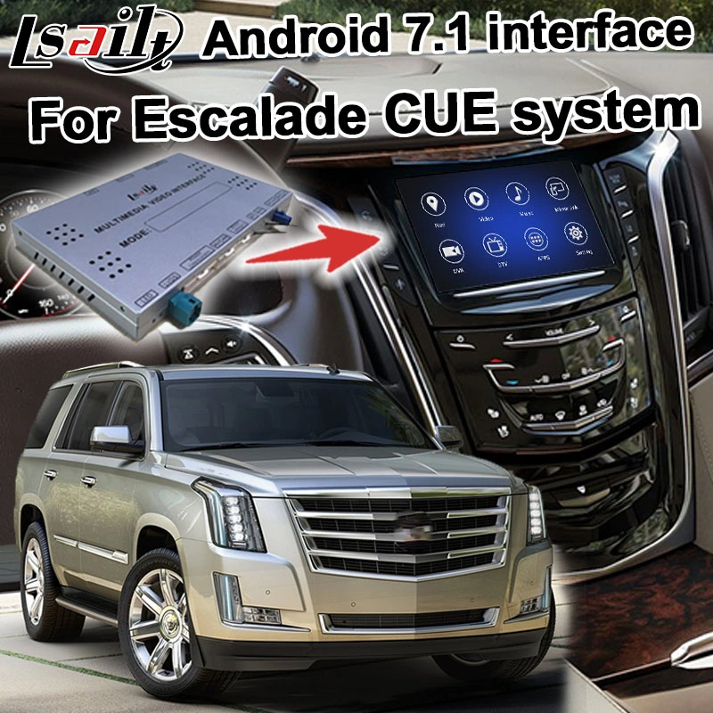 Android GPS Navigation Box for Cadillac Escalade Video Interface Waze Youtube Play etc Optional Carplay