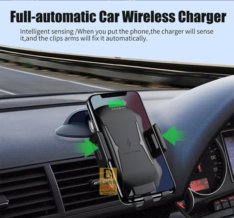 Wireless Charger Fast Wireless Car Charger 10W Automatic Clamping Car Holder for iPhone for Samsung