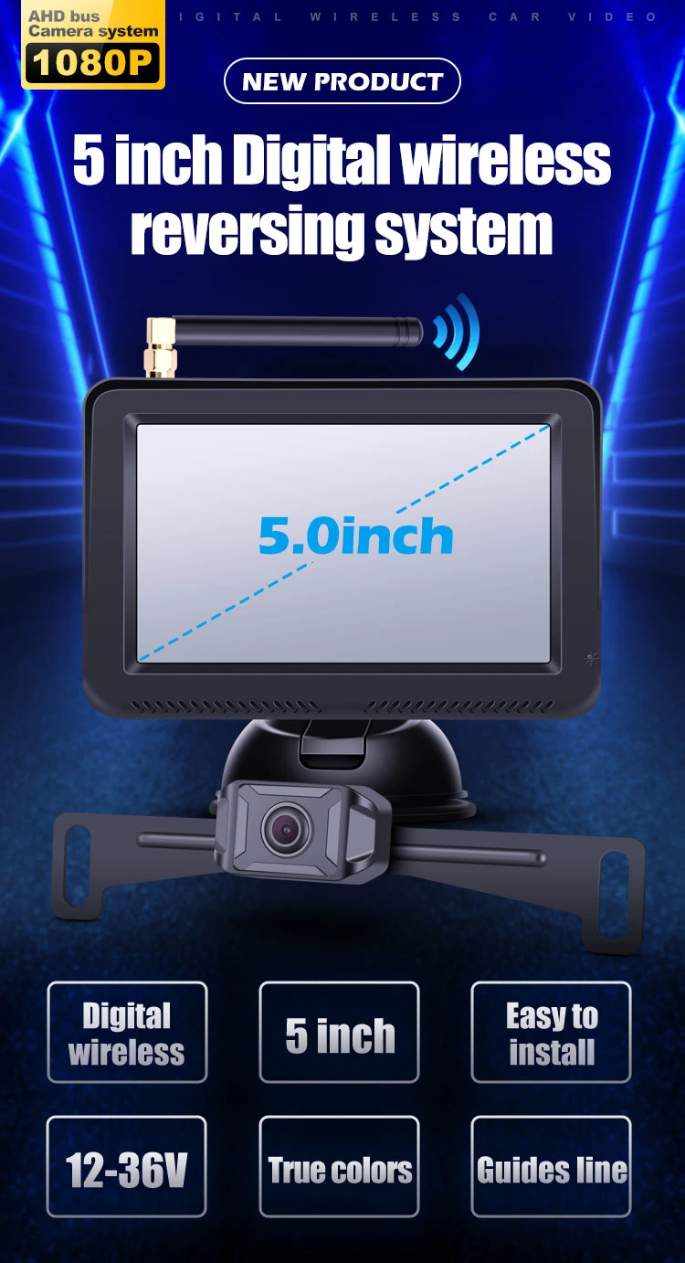 Reverse Backup Camera Kit with 5 Inch Display Car Camera System