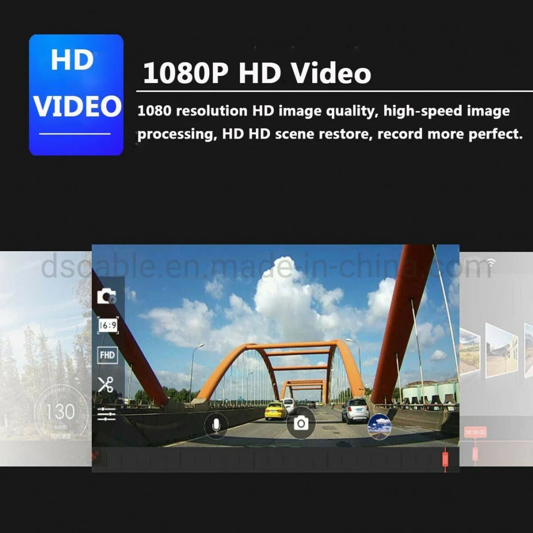 Car 1080P FHD DVR Dashboard Hidden Dash Cam Camera Video Recorder Built-in WiFi