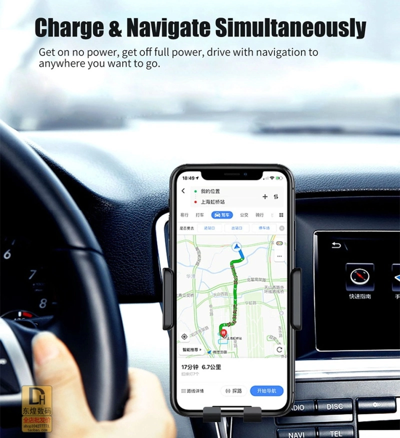 Wireless Charger Fast Wireless Car Charger 10W Automatic Clamping Car Holder for iPhone for Samsung