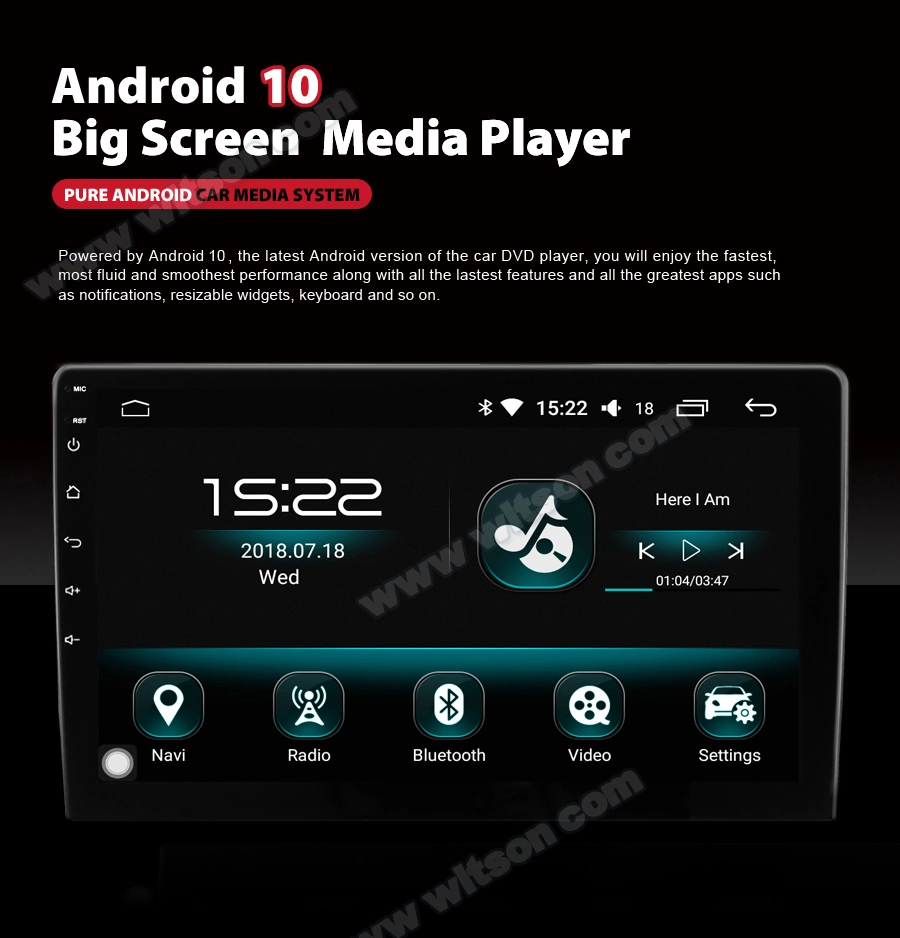 Witson Android 10 Car Multimedia System for Honda 2014 Fit Rhd 4GB RAM 64GB Flash Big Screen in Car DVD Player