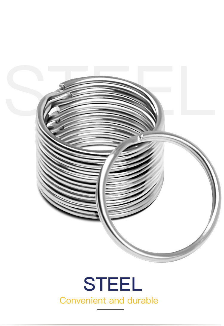 12mm Blank Stainless Steel Split Rings Keyring Key Ring
