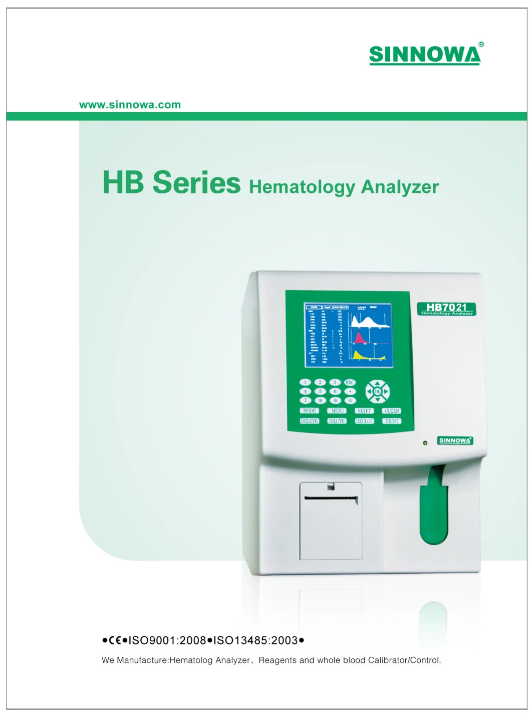 3 Part Automated Hematology Analyzer Hb-7021