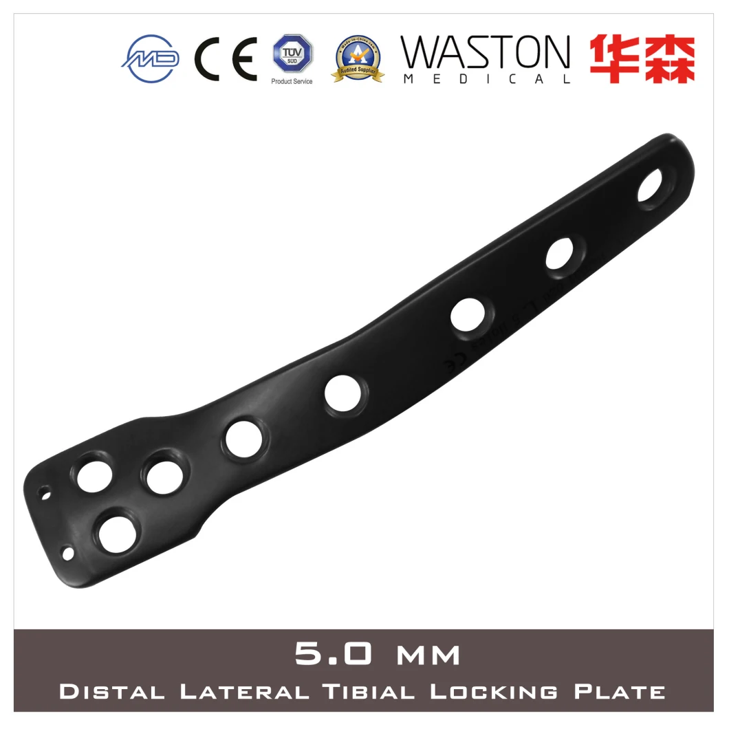Titanium Plate, 5.0mm Distal Lateral Tibial Locking Plate, Orthopedic Plate