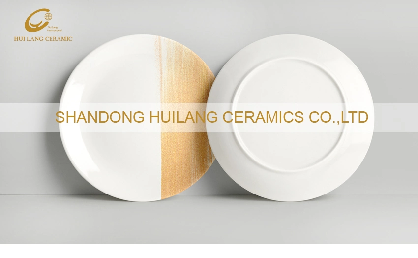 Wedding Decoration Stylish Round Dinning Plates Ceramic Dinner Plate