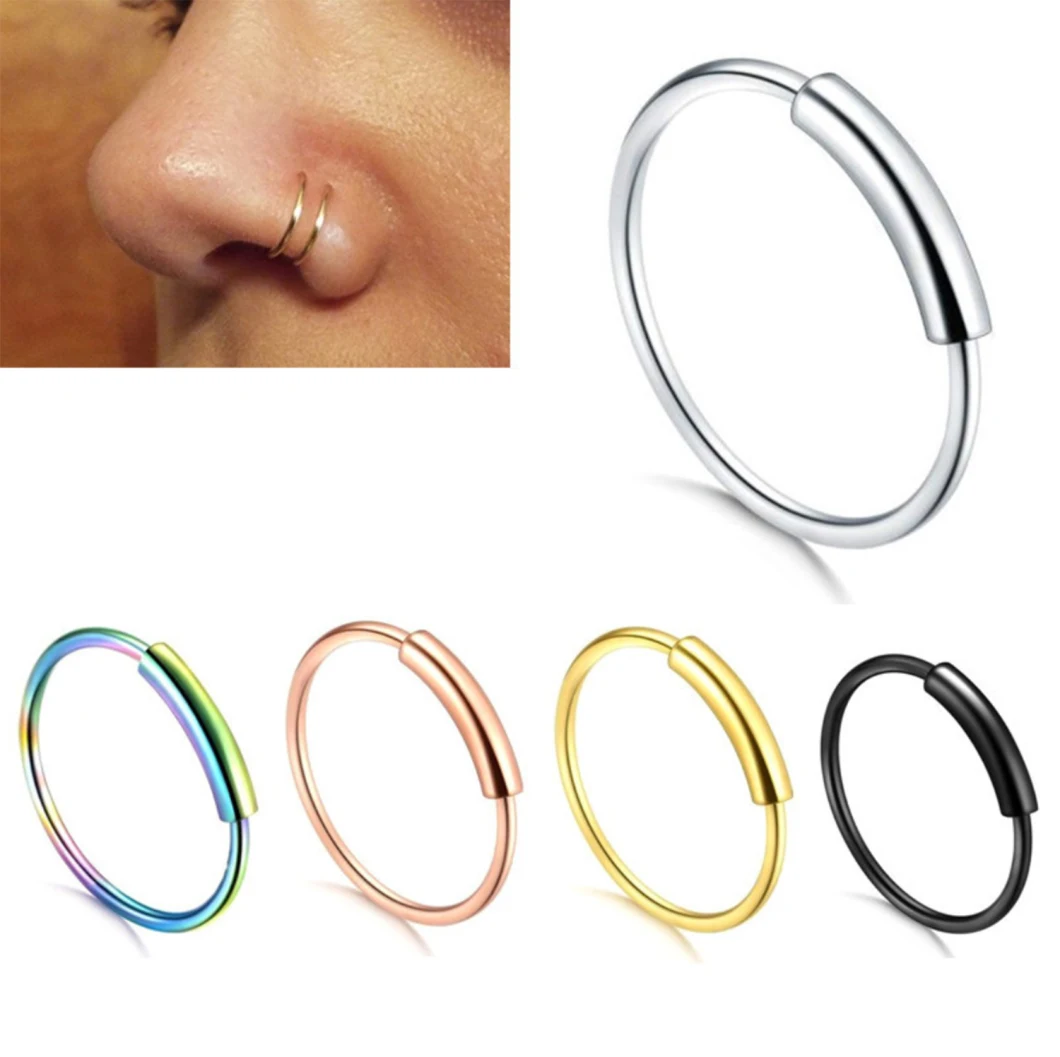 316 Stainless Steel Nose Ring Hot-Selling Jewelry Earrings Body Piercing Factory Wholesale Ssp212
