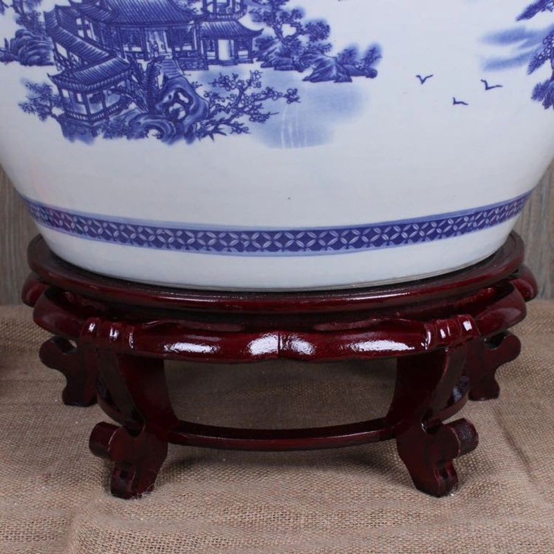 Wholesale Chinese Style Household Ceramic Decorations Large Ceramic Flower Plants Pots Blue and White Ceramic