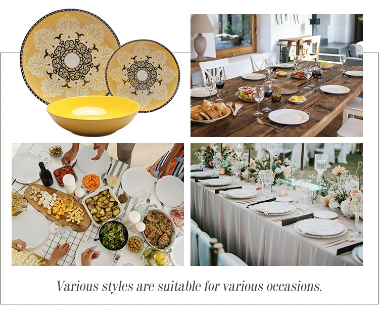 Popular Color Glaze Stoneware Dinner Plate Ceramic Porcelain Dinner Plate