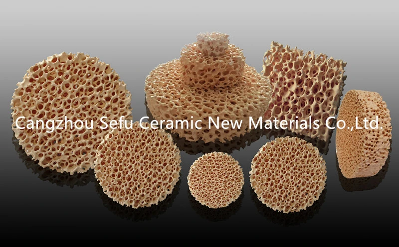 Porous Foam Ceramic Filter Silicon Carbide, Alumina, Zirconia