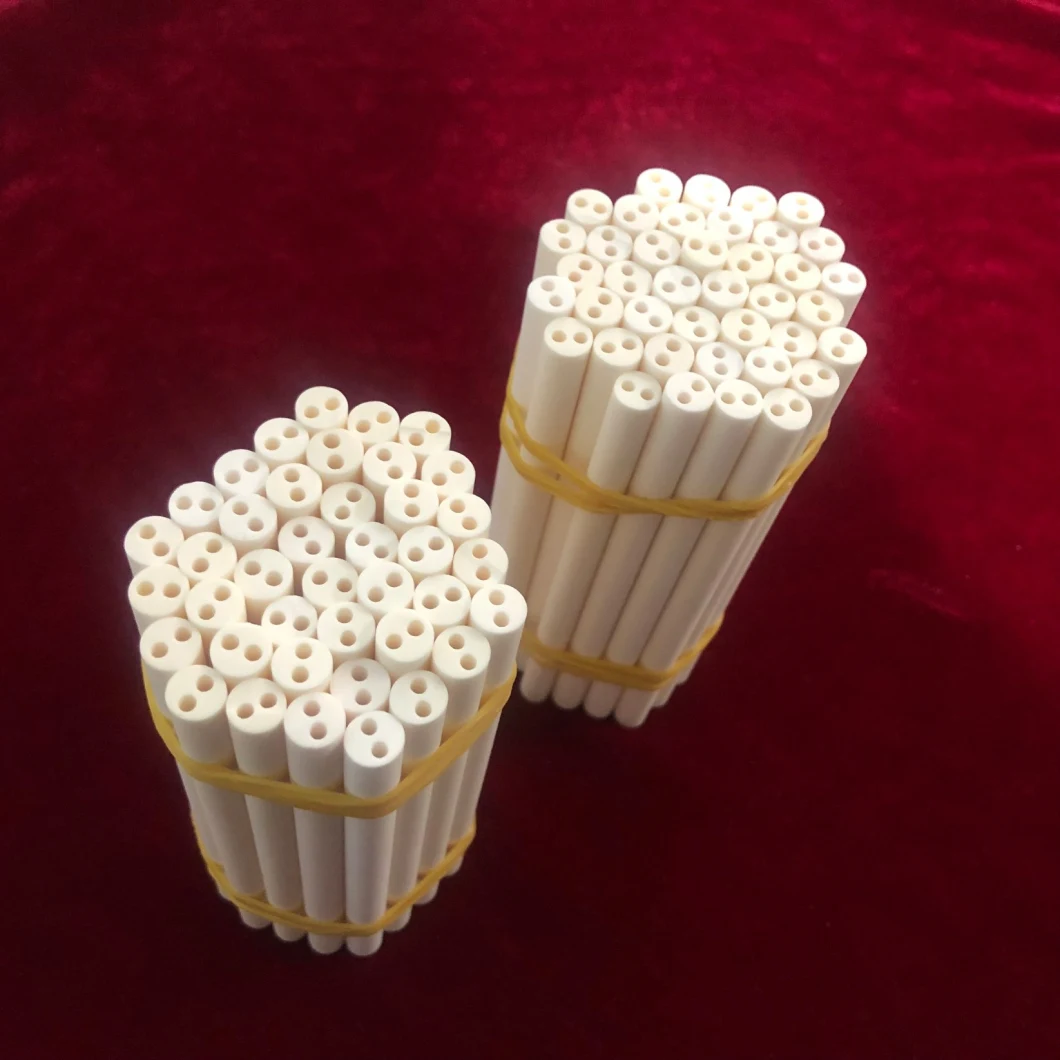2/4 Holes Alumina Ceramic Insulator Tube for Feed Trough Line