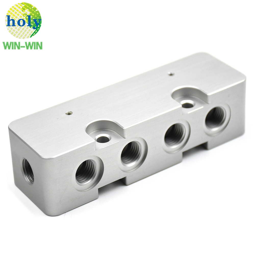Precise Aluminum 6061 Machining Block Parts with Clear Anodized CNC Machining Services for Aluminum Manifold