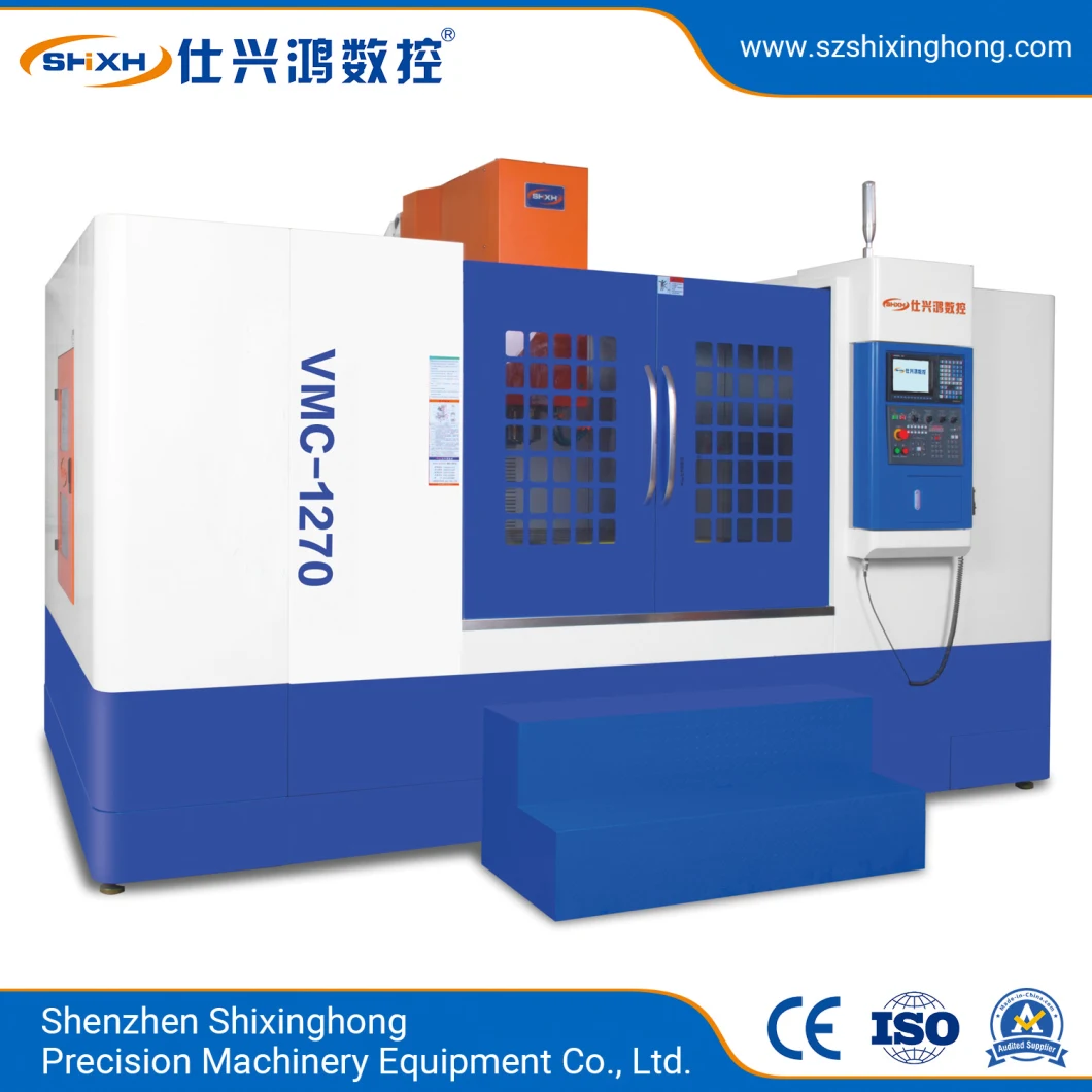 Hard Track Machining Center Processing Machine (Vmc-1270) CNC Processing for Metal Parts Hardware, Iron, Aluminum Copper, Zinc, Steel, Alloy Processing