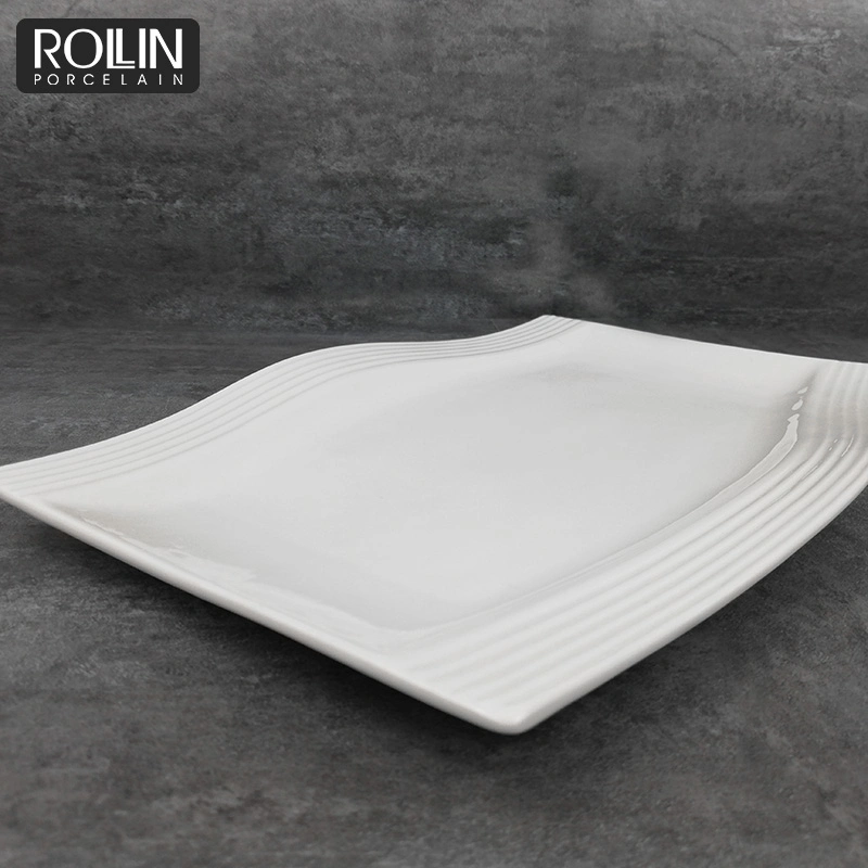 Wave Rim Plate Ceramic Plate Catering Plate Restaurant Plate