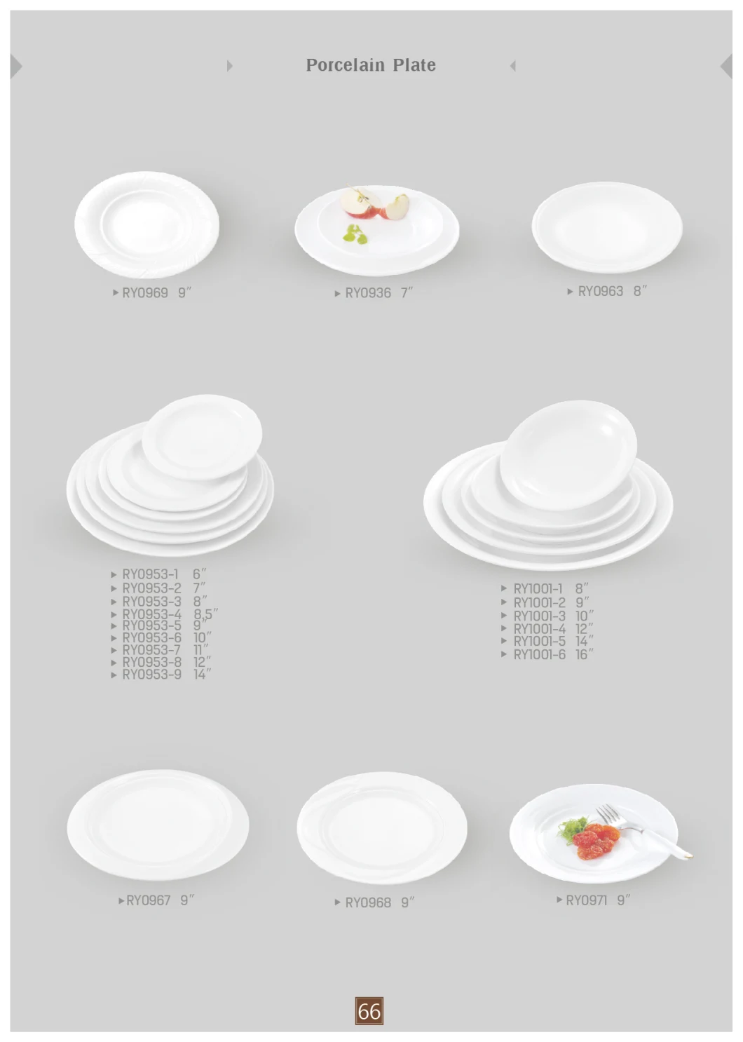 Good Quality Rectangular White Ceramic Dinner Plate