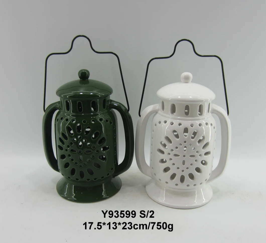 Hollow out Kerosene Ceramic Spectacular Lanterns