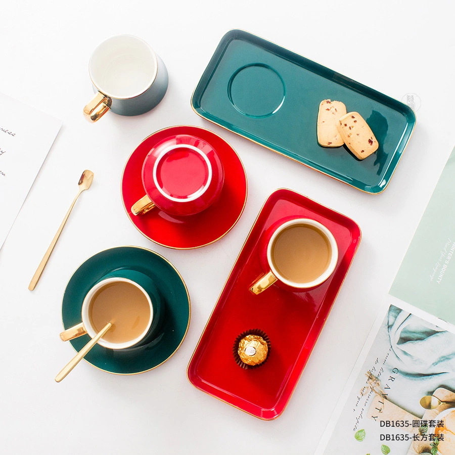 The Latest Design Exquisite Fancy Gold Rim Tea Coffee Ceramic Mug