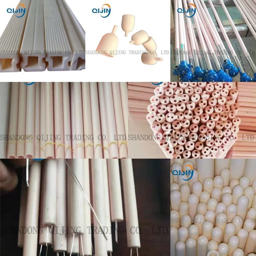 Pink One End Closed Alumina Ceramic Thermocouple Protection Tubes