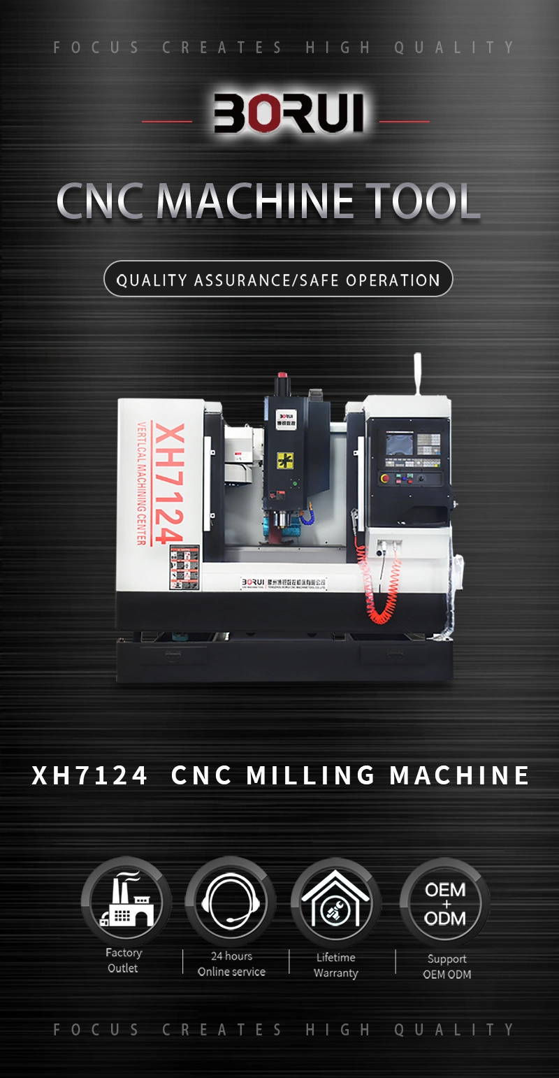 Xh7124 Siemens System 3-Axis 4-Axis CNC Vertical Machining Center