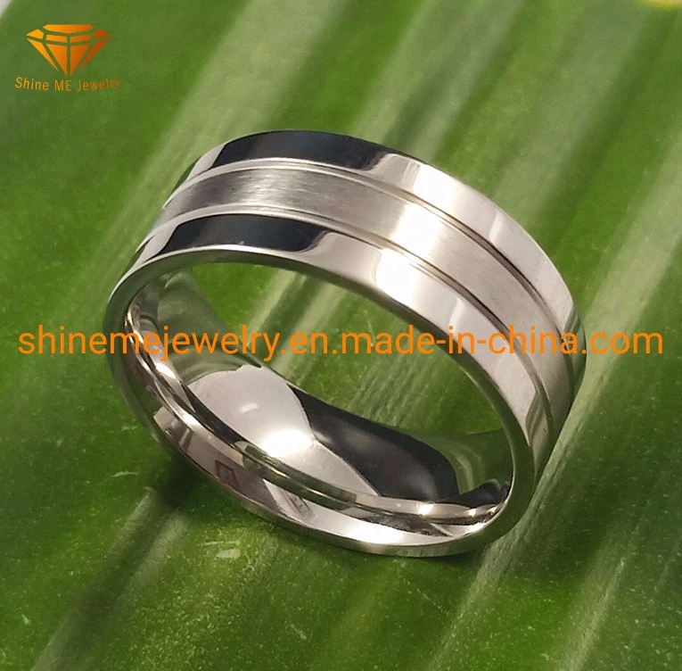 Stainless Steel Jewelry Titanium Ring Tungsten Ring Fashion High Polished Silver Stainless Steel Rings SSR1911