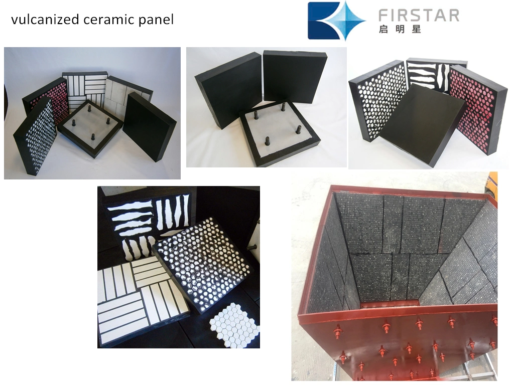 GB-Manufacturer Alumina Steel Panel Ceramic Rubber Plate Vulcanized Composite Lining